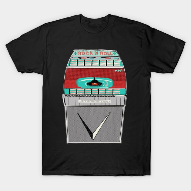 Retro Juke Box T-Shirt by jenblove